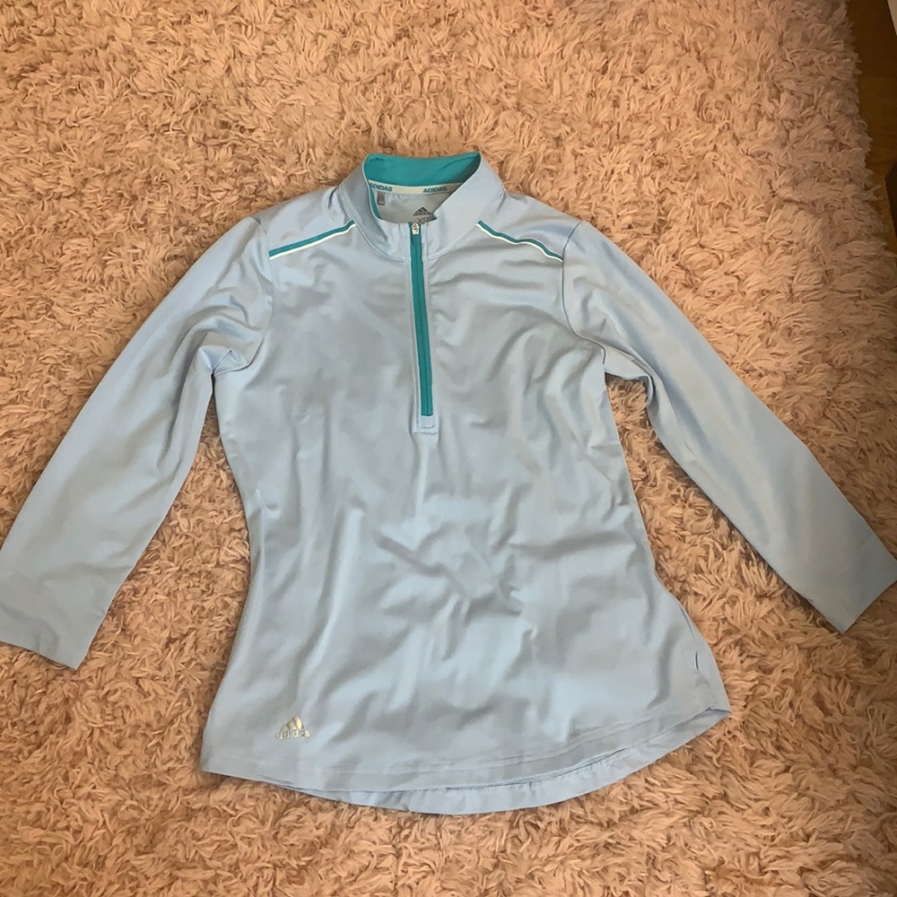 Light Blue Adidas Fitted Top